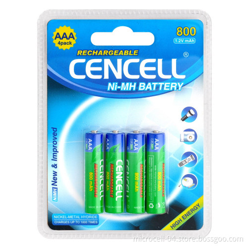 Rechargeable Battery Ni-MH AAA 800mAh